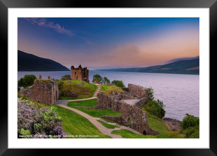 Castle Urquhart at sunset Framed Mounted Print by Scotland's Scenery