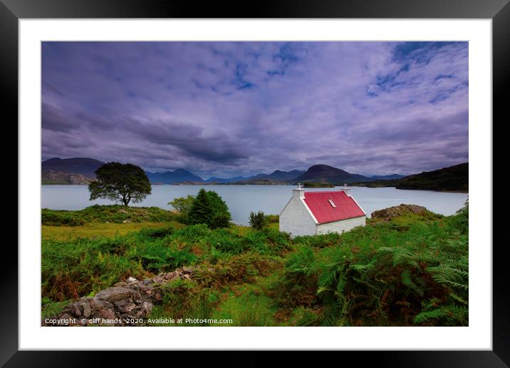 Red Croft house at Appleton, loch Torridon, west h Framed Mounted Print by Scotland's Scenery