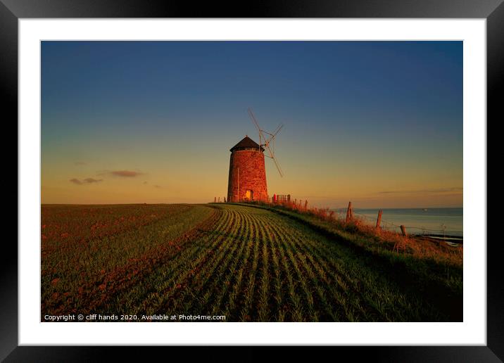 St Monans windmill at sunset Framed Mounted Print by Scotland's Scenery