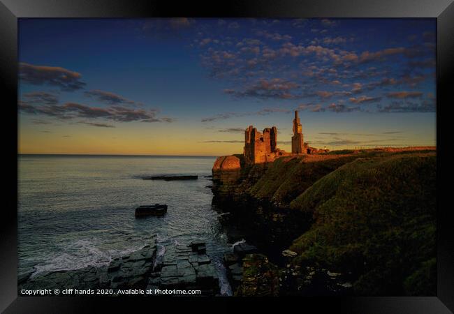 Castle Sinclair, Highlands, Scotland at sunset. Framed Print by Scotland's Scenery