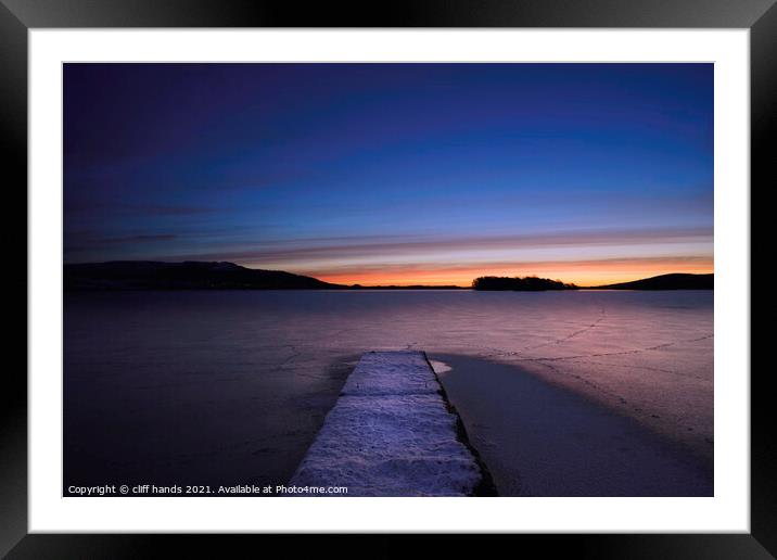 Loch Leven pier at sunrise. Framed Mounted Print by Scotland's Scenery