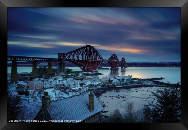 Forth Rail Bridge winter scene. Framed Print by Scotland's Scenery