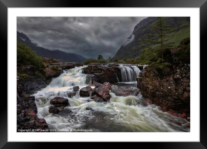 Glencoe waterfalls Framed Mounted Print by Scotland's Scenery