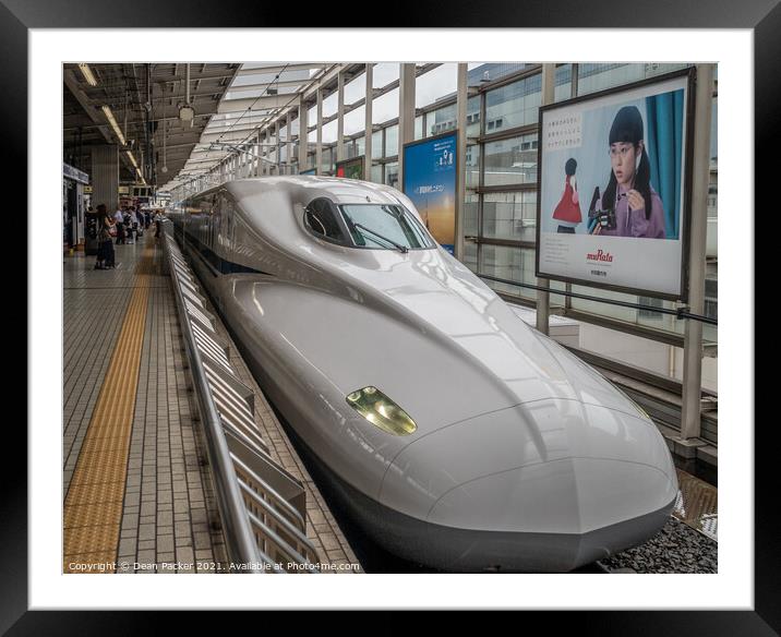 Shinkansen Bullet Train in Japan Framed Mounted Print by Dean Packer