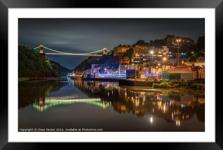 Clifton Suspension Bridge, Illuminated Icon of Bri Framed Mounted Print by Dean Packer
