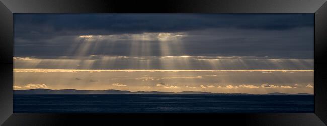Sun Rays from Gairloch, Scotland Framed Print by Christopher Stores