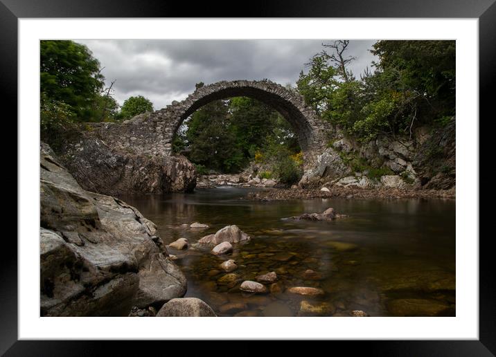 Old Packhorse Bridge, Carrbridge, Cairngorms, Scotland Framed Mounted Print by Christopher Stores