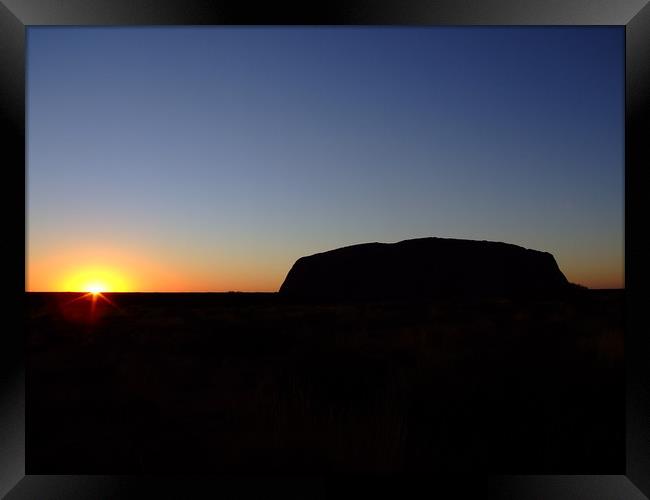 Sunrise at Uluru, Australia Framed Print by Christopher Stores