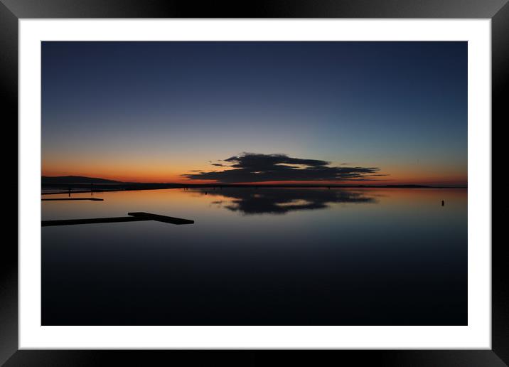 Sun set at the Marine Lake, West Kirby, Wirral Framed Mounted Print by Christopher Stores