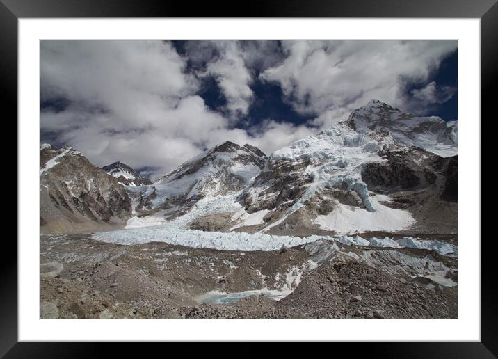 Everest and the Khumbu Glacier Framed Mounted Print by Christopher Stores