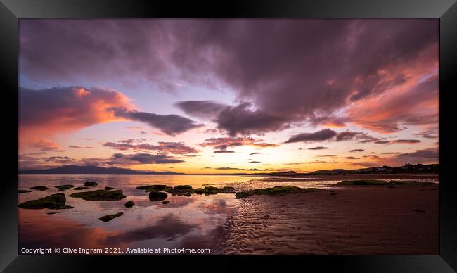 Magnificent Scottish sunset Framed Print by Clive Ingram