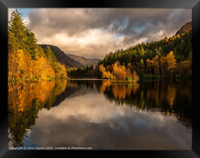 Scottish landscape in the autumn Framed Print by Clive Ingram