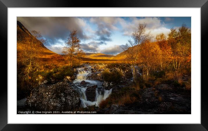 A Scottish Autumn in Glencoe Framed Mounted Print by Clive Ingram