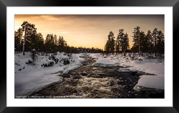 Majestic Winter Wonderland Framed Mounted Print by Clive Ingram