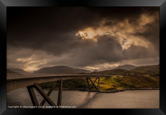 Drama of Kylesku Framed Print by Clive Ingram