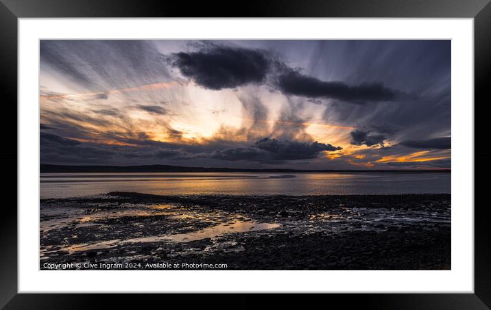 Clouds at sunset Framed Mounted Print by Clive Ingram