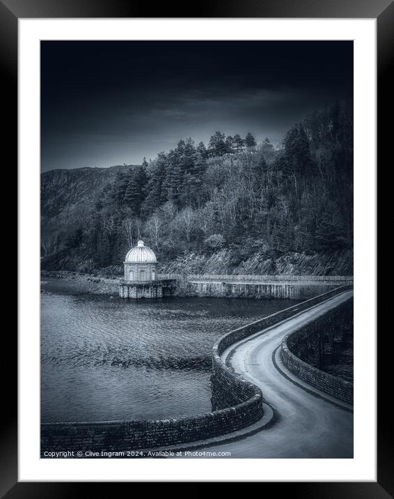Pump House black and white Framed Mounted Print by Clive Ingram