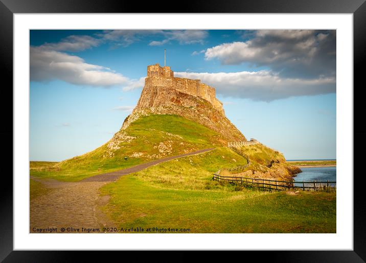 Majestic Lindisfarne Castle on Holy Island Framed Mounted Print by Clive Ingram