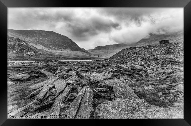 Majestic View of Cwmorthin Quarry Framed Print by Clive Ingram