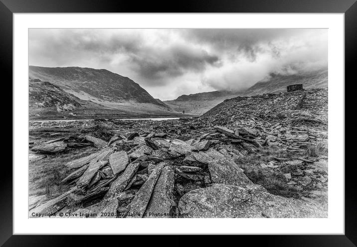 Majestic View of Cwmorthin Quarry Framed Mounted Print by Clive Ingram