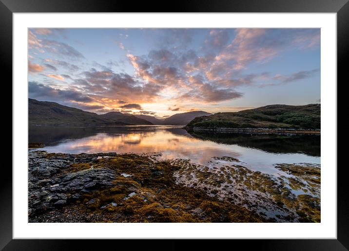 Majestic Sunrise over Loch Glendhu Framed Mounted Print by Clive Ingram