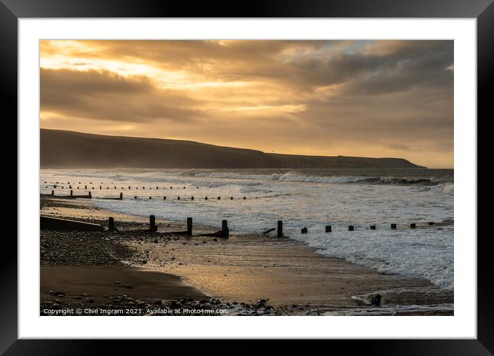 Barmouth winter dawn Framed Mounted Print by Clive Ingram