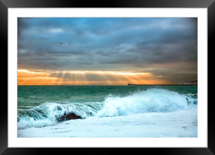 Rays & Waves Framed Mounted Print by Ben Russell