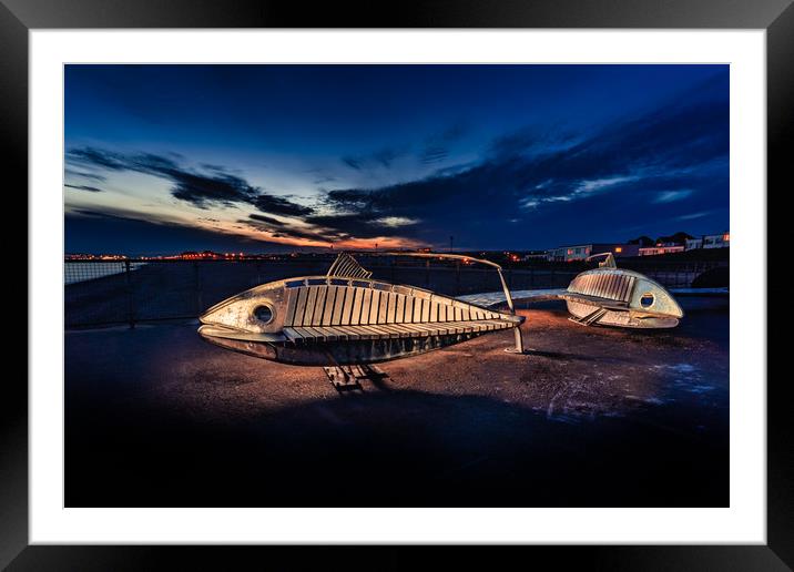 The Shoal Community Bench Seaford Framed Mounted Print by Ben Russell