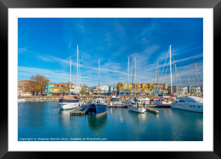 Yachting marina La Rochelle Framed Mounted Print by Stephen Rennie