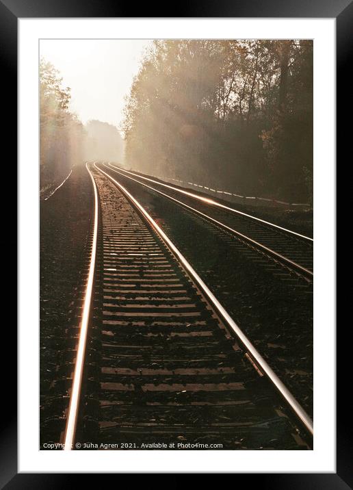 Sunrise at Railway Framed Mounted Print by Juha Agren