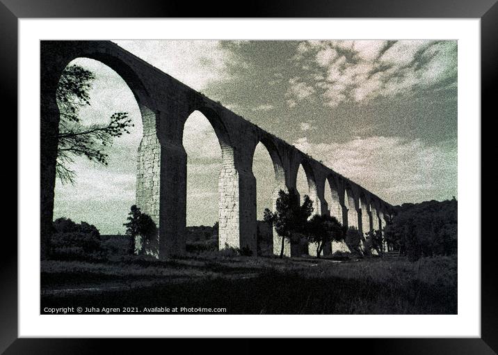 Roman Aqueduct in Southern France Framed Mounted Print by Juha Agren