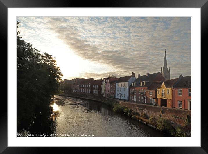 Norwich Riverside Framed Mounted Print by Juha Agren