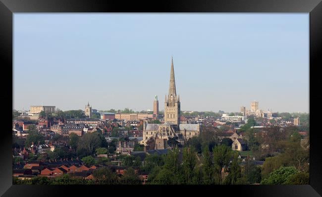 Norwich Skyline Cathedral and Castle  Framed Print by Juha Agren