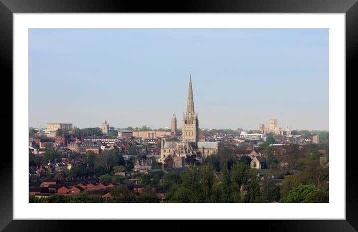 Norwich Skyline Cathedral and Castle  Framed Mounted Print by Juha Agren
