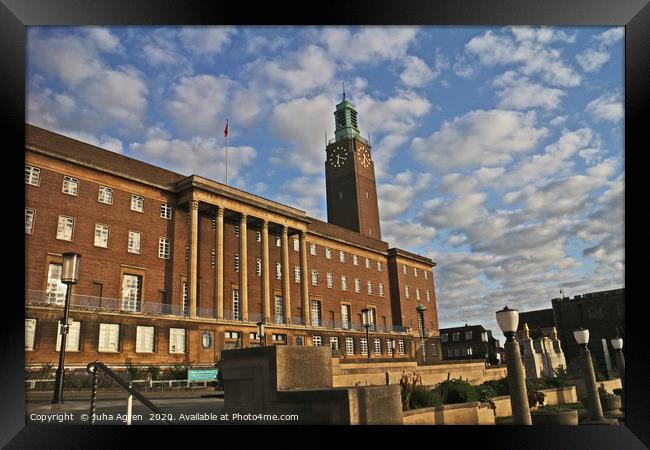 Norwich City Hall Framed Print by Juha Agren