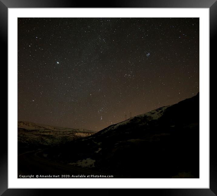 A Million Stars around Orion Framed Mounted Print by Amanda Hart