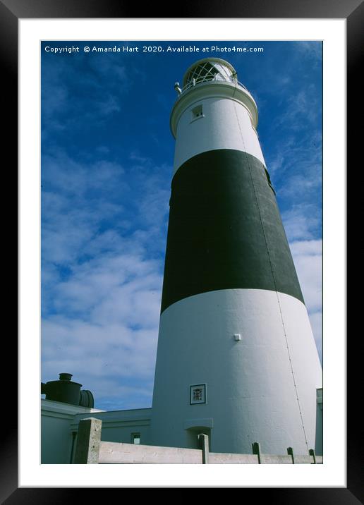 Quesnard Lighthouse Alderney Framed Mounted Print by Amanda Hart