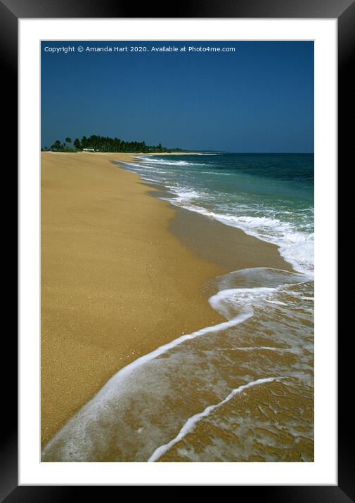 Beach at Tangalle in Sri Lanka Framed Mounted Print by Amanda Hart