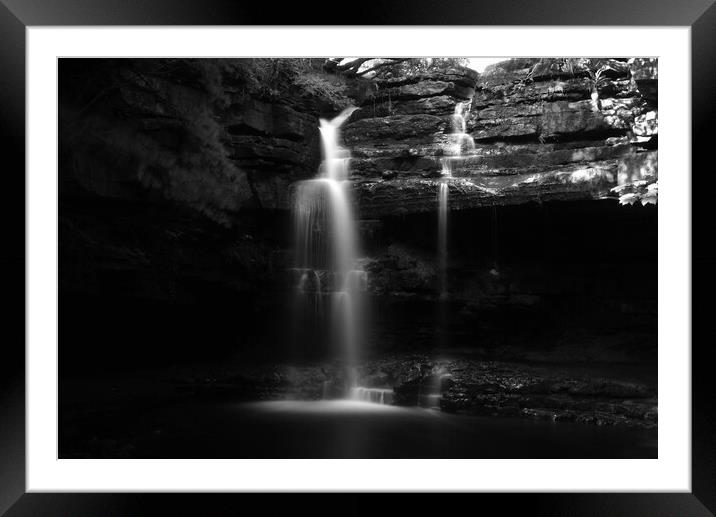 Summerhill Force / Gibson’s Cave Framed Mounted Print by simon cowan