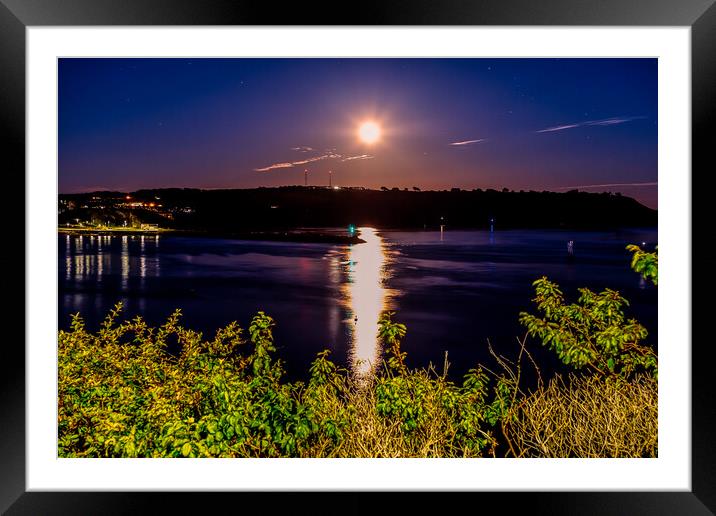 Moon Rise Framed Mounted Print by David Whitehead