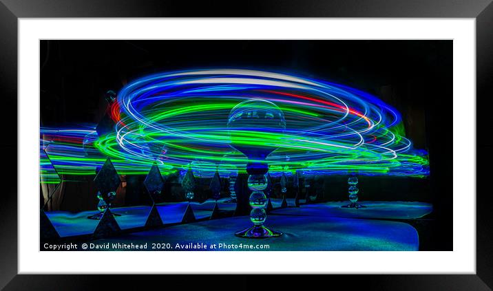 Light Painting Framed Mounted Print by David Whitehead