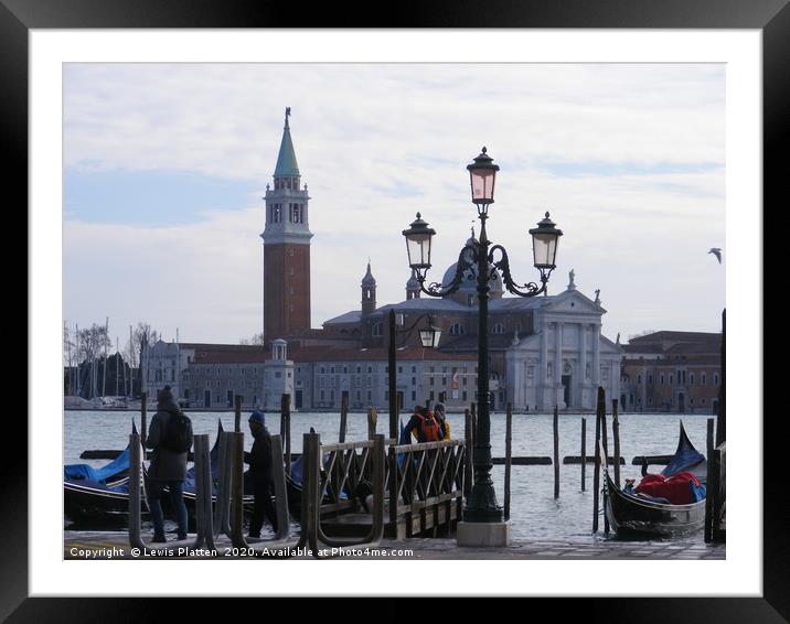 San Giorgio Maggiore from St.Mark's Square, Venice Framed Mounted Print by Lewis Platten
