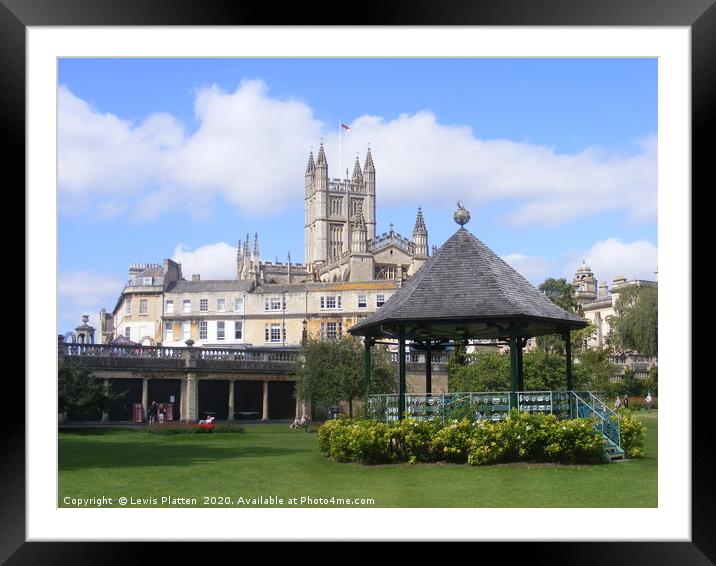The Abbey from the Parade Gardens, Bath  Framed Mounted Print by Lewis Platten