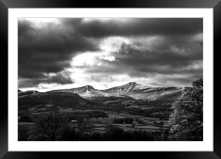 Dramatic Pen y Fan Framed Mounted Print by Marc Jones