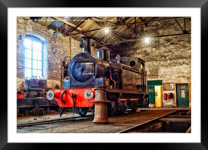 The steam train  Framed Mounted Print by Greg Henderson