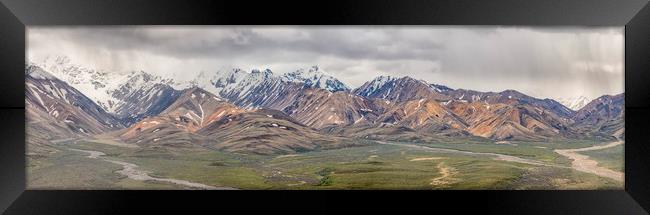 The stunning colours of Polychrome Pass, Denali Framed Print by Shaun Davey