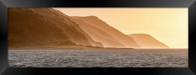 Sunset behind Foreland Point, Exmoor Framed Print by Shaun Davey