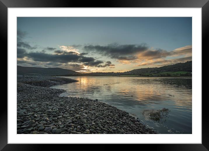 Spring tide at dawn at Porlock Marsh Framed Mounted Print by Shaun Davey