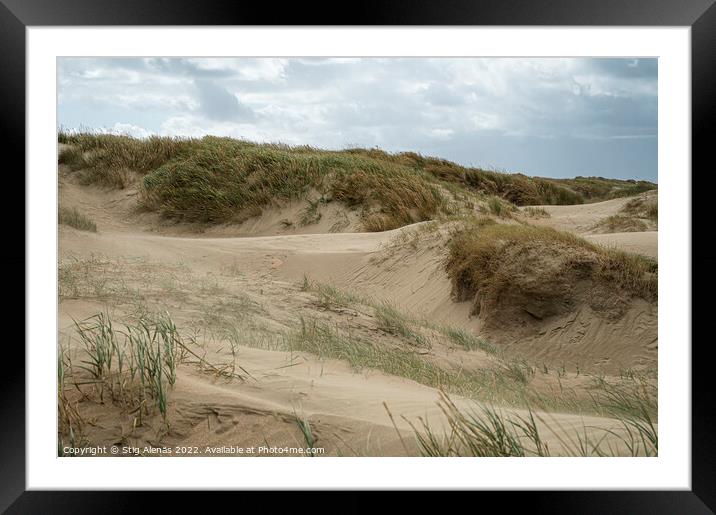 scenic sand dunes at Lakolk on the island Rømø Framed Mounted Print by Stig Alenäs