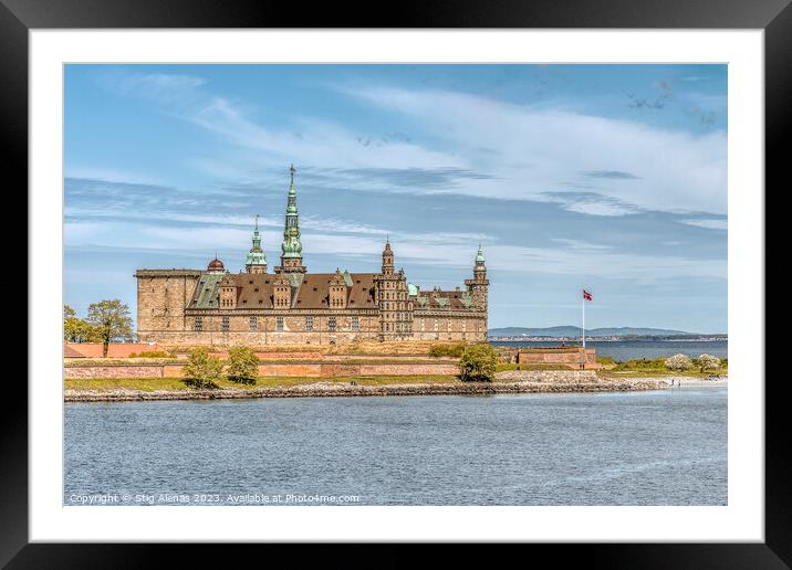 The Kronborg castle a bright summer day Framed Mounted Print by Stig Alenäs